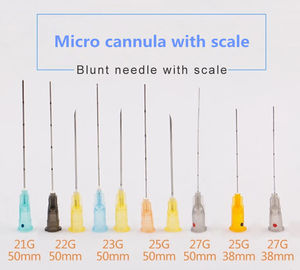 ศัลยกรรม Lastic เครื่องสำอาง Cannula Sterile 21G Blunt Tip Needle